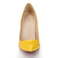 Women's Stiletto Heel Patent Leather Closed Toe High Heels