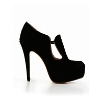 Women's Stiletto Heel Suede Closed Toe Platform High Heels