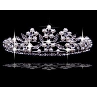 Very Stunning Czech Rhinestones Pearls Wedding Headpieces