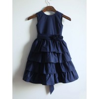 A-line/Princess Jewel Sleeveless Sash/Ribbon/Belt Long Taffeta Dresses